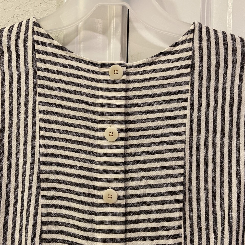 Madewell - Stripe-Play Button-Back Tee Dress - Picture 7 of 9